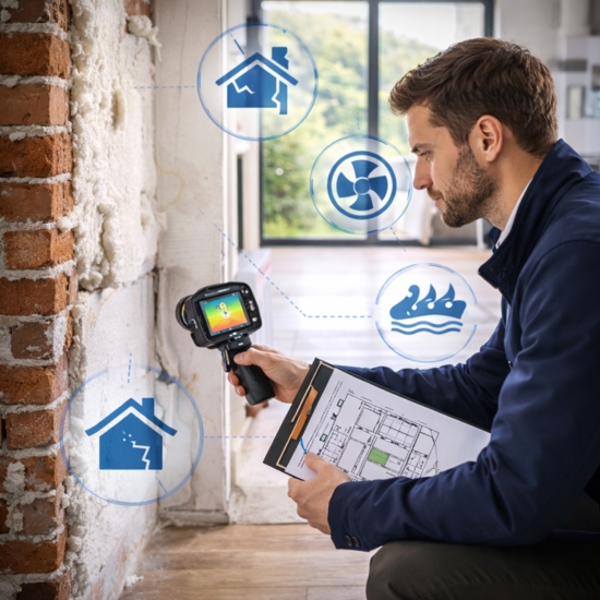 Analyse du bâtiment : état du bâti, isolation, ponts thermiques, ventilation