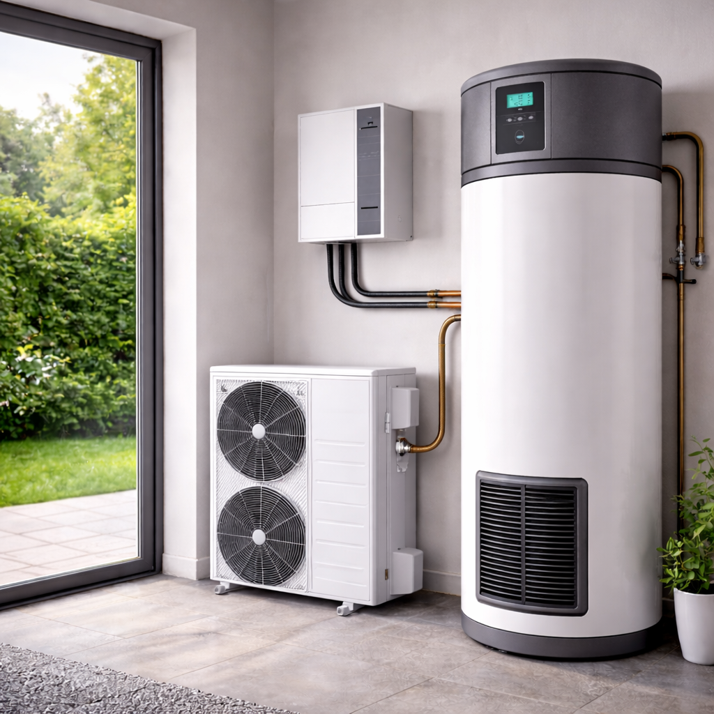 Modèle split : ballon en intérieur et unité extérieure