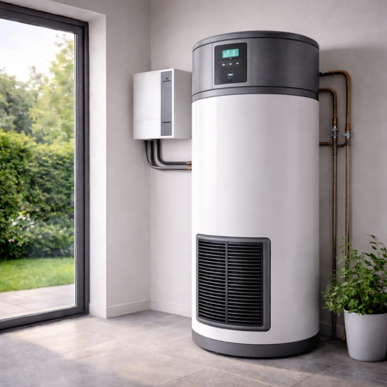 Monobloc model: heat pump and tank in a single appliance