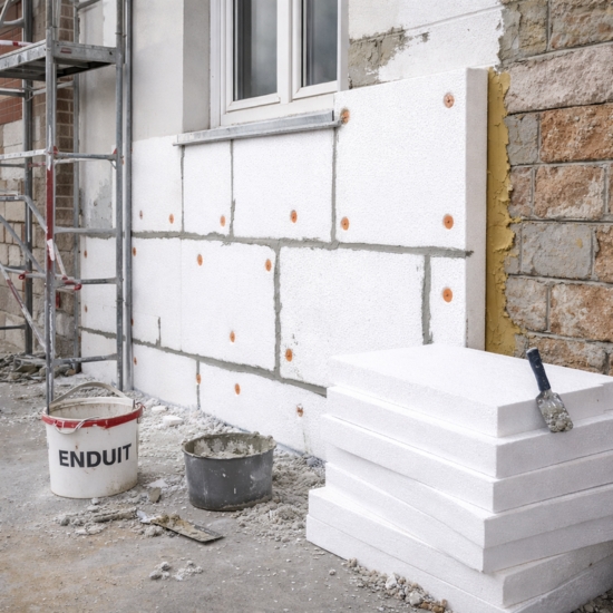 Polystyrene boards for external wall insulation